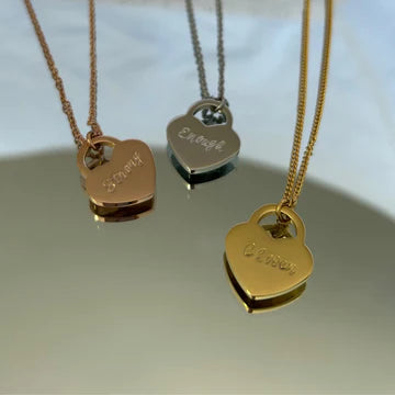 YOU ARE STATEMENT NECKLACE - HEART PENDANT