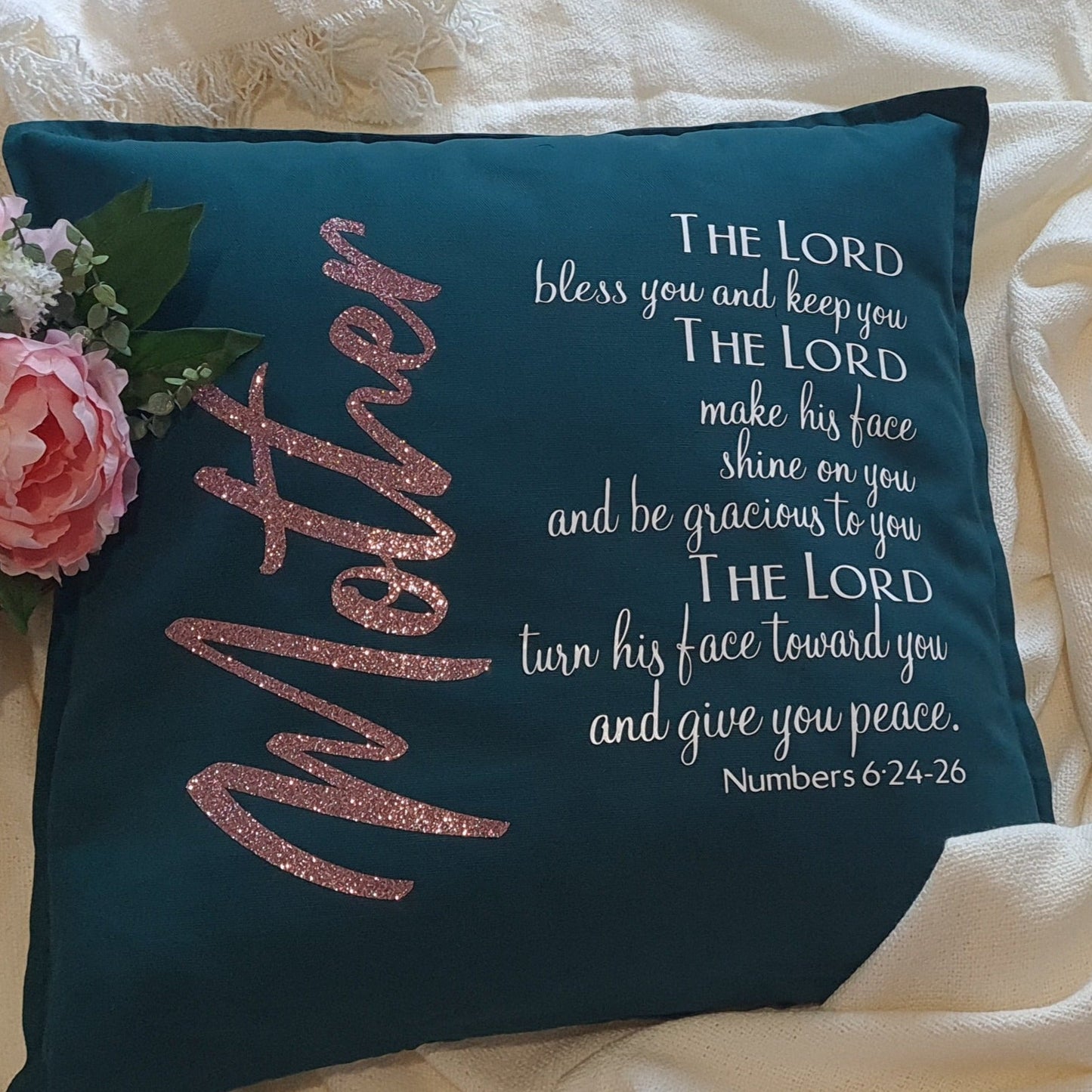 Mother  w/ The Blessing Scripture Cushion