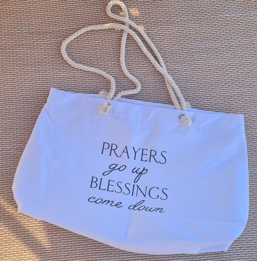 'PRAYERS AND BLESSINGS' TOTE BAG